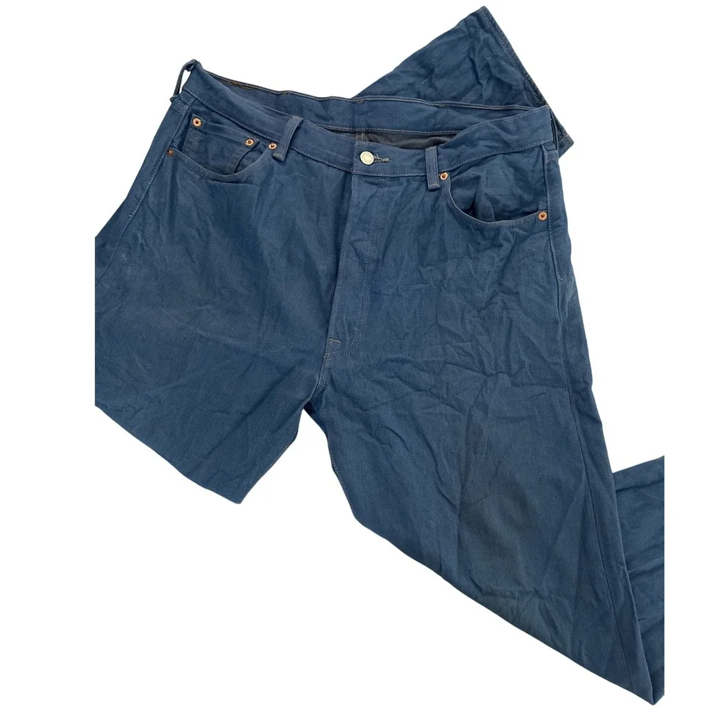 Levi's Jeans Straight Leg Button Fly Denim Blue‎ Pants Men's  38x34 Actual 35x30